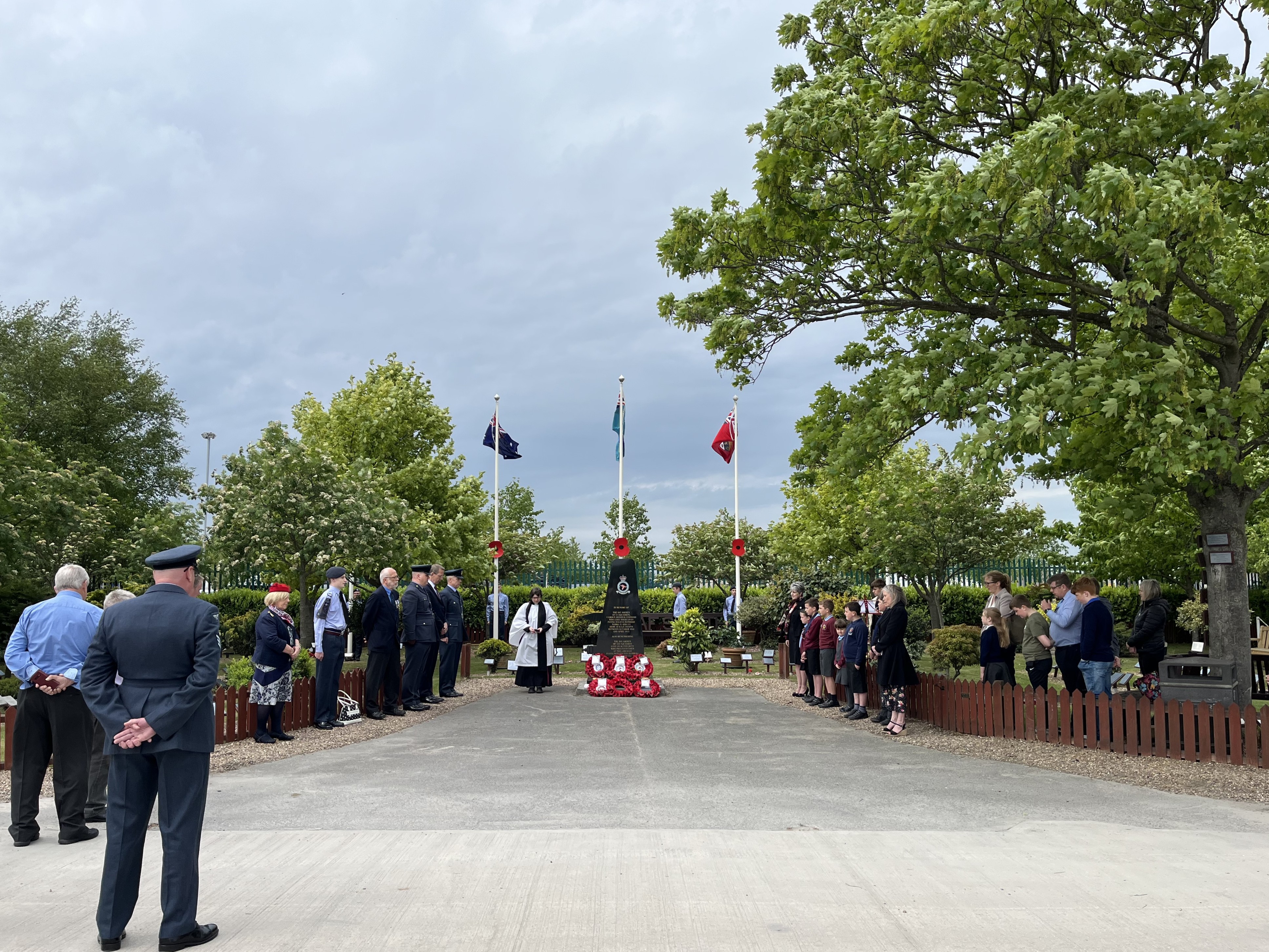A remembrance event connected with the memorial garden.
